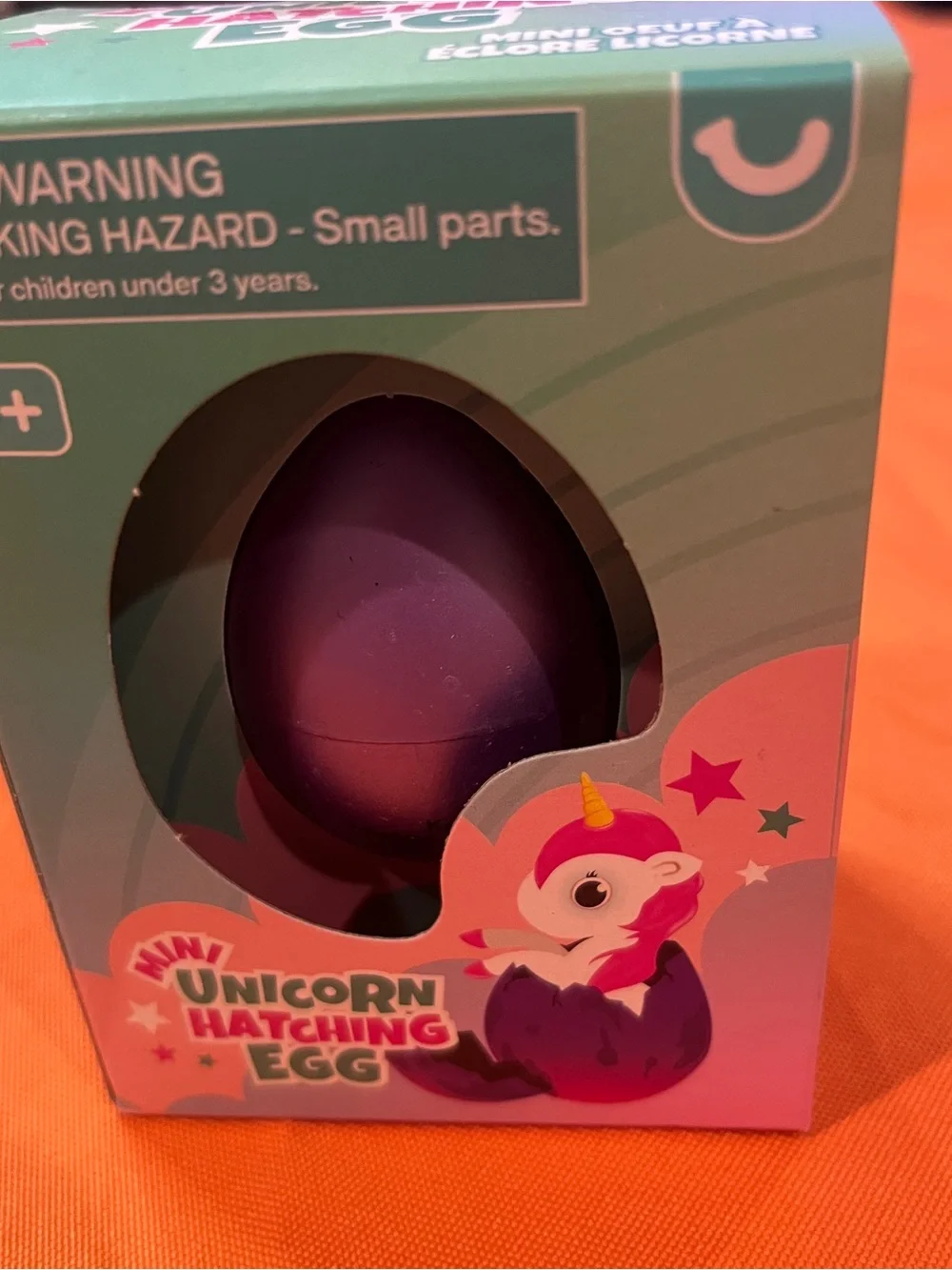 Mini Unicorn Hatching Egg - Purple